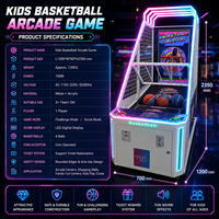 Machine de tir au basket-ball pour enfants à monnayeur, jeu d'arcade d'intérieur, en acrylique, avec détection de mouvement, version anglaise/japonaise