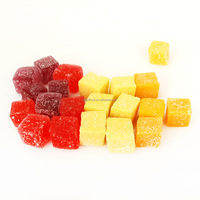 Nieuw Product Groothandel Op Maat Private Label Diverse Fruit Candy Kubus Mango Gummy Candy Cube