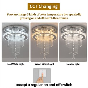 Lustre moderne de luxe en or avec cristaux K9 et éclairage LED pour hall d'hôtel, villa et salon de luxe - Product Image 4