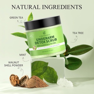 Exfoliante Corporal de Té Verde Menta Personalizado, Exfoliante de Árbol de Té para Axilas, Iluminador, Detox, 100% Vegano, Cruelty Free - Product Image 3