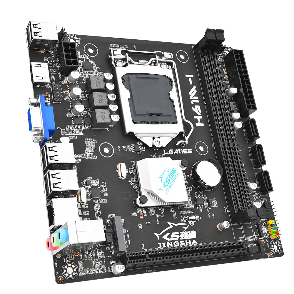 Jingsha Motherboard H61 DDR3 DIMM for 2nd/3rd Gen Core I3/i5/i7  Pentium/Celeron CPU Desktop PC H61 LGA 1155 Mainboard