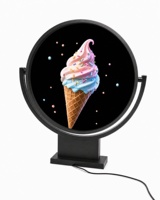 Boîte à lumière de 60 cm, simple face, ventilateur holographique 3D, boîte à lumière pour la publicité
