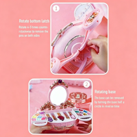 Ensemble de coiffure et de maquillage musical pour enfants avec lumière et musique, jeu d'imitation, table de maquillage, jouet de mode pour filles