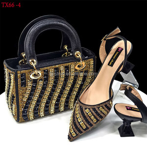 TX66 Sandales Italiennes à Talons Hauts et Sac Assorti pour Femme, Ensemble de Soirée, Super Promotion Chaussures et <span class=keywords><strong>Sacs</strong></span> Africains Assortis - Product Image 6