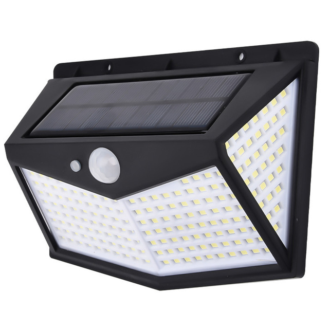 Outdoor Waterproof IP65 Motion Sensor 212 LED Solar Courtyard Wall Light for Garage Patio Garden Driveway Yard