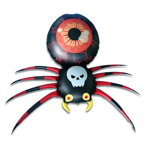 MART Décorations d'Halloween Araignée gonflable Araignée géante rampante éclairée Accessoires d'araignée effrayante pour la décoration d'Halloween - Product Image 4