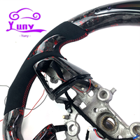Volant personnalisé en fibre de carbone forgée à LED pour Kia Stinger GT GT1 GT2 GT-Line modèles berline 2018-2024 style course