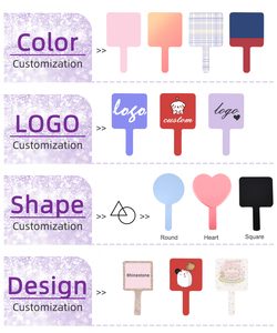 Bán Buôn Cầm Tay Gương Cho Trang Điểm Biểu Tượng Tùy Chỉnh Nhỏ Gọn Gương Du Lịch Nhỏ Nhựa Cầm Tay Gương Hot Bán - Product Image 5