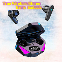 Audífonos TWS para Juegos con Cancelación Activa de Ruido 5.3, Pantalla Digital, IPX5, LED RGB, Sonido Hi-Fi, Carga Tipo-C, Ajuste Personalizado