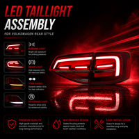 Feux arrière à LED BK pour Volkswagen Jetta 2015-2018, haute performance, clignotants séquentiels, feux de freinage et antibrouillard, installation Plug & Play