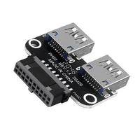 Convertisseur de prise USB 3.0/3.1 pour ordinateur de bureau, connecteur de carte mère 19PIN 20PIN, adaptateur double USB femelle