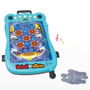 Flipper à pièces Portable jeu de société enfants jouet de flipper de bataille interactif pour jeu de bureau avec des lumières sonores de notation