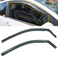 2 Piezas Visera Protectora de Lluvia para Ventana con Tinte Ahumado, Tipo In-Channel, para Ford Fiesta MK6 Hatchback de 3 Puertas 2002-2008