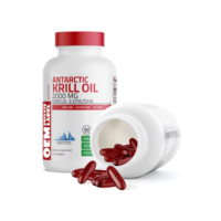 Huile de Krill 2000 mg en gélules molles avec EPA, DHA, Astaxanthine et Phospholipides pour le soutien de la santé cardiaque, cérébrale et articulaire