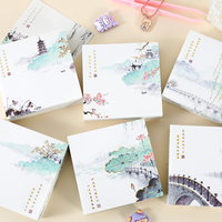 Notas Adhesivas de Papel con Impresión Digital de Arte Paisajístico Chino Personalizado, Colores Personalizados, Logotipo Personalizado, Tamaño Personalizado, para Lectura, Escuela, Hogar