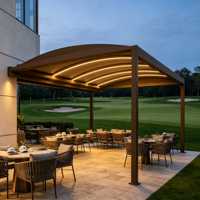 Pergola extérieure en aluminium pour hôtel, auvent imperméable, abri d'ombrage pour patio, jardin, terrasse, restaurant, fournisseur de pergolas
