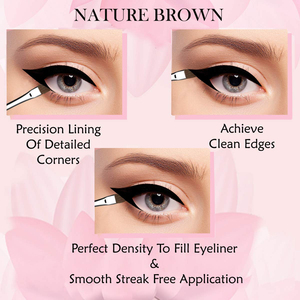 <span class=keywords><strong>Pinceau</strong></span> Eyeliner Angle en Aluminium <span class=keywords><strong>Pinceau</strong></span> de Maquillage Simple Incliné Petit Revêtement Ailé Application Contrôle de Précision Angle Plat - Product Image 2