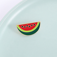 Bros Pin Enamel Desain Semangka Lucu, Bros Buah Segar Kartun, Lencana Kerah Ransel, Perhiasan Dekoratif, Hadiah untuk Teman