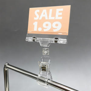 حاملات بطاقات أسعار قابلة للتعديل من البلاستيك الشفاف لرفوف الأسلاك وسلال العرض بالتجزئة، متوفرة بالجملة وبتصميم حسب الطلب - Product Image 3