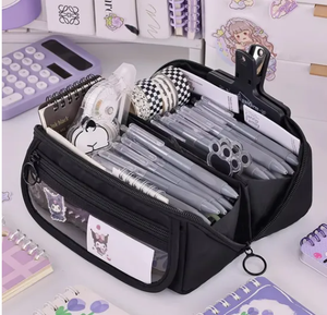 Hàng Mới Về Chất Liệu Len Cao Cấp Màu Trắng - Cặp Đựng Bút Học Sinh Cao Cấp Vải Canvas Dày Dặn Văn Phòng Phẩm Thời Trang Đơn Giản - Product Image 5