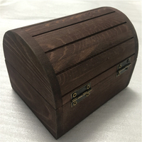Antike hölzerne Schatzkiste Party Favor Box Kinder Piraten Schatzkiste Holz Aufbewahrung koffer Truhen mit Schloss und Schlüssel als Geschenk