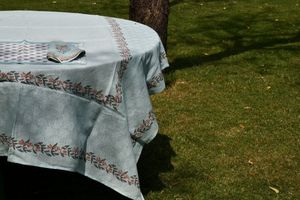 ผ้าปูโต๊ะลายดอกไม้พิมพ์ลายด้วยมือแบบดั้งเดิม ขนาด 60x90 นิ้ว ผลิตภัณฑ์ขายส่ง ราคาขายส่ง - Product Image 2