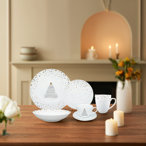 Service <span class=keywords><strong>de</strong></span> table en porcelaine personnalisé sur le thème <span class=keywords><strong>de</strong></span> Noël, cadeau <span class=keywords><strong>de</strong></span> Noël avec tasse, <span class=keywords><strong>ensemble</strong></span> <span class=keywords><strong>de</strong></span> <span class=keywords><strong>vaisselle</strong></span> en céramique - Product Image 6