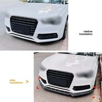 Lèvre de pare-chocs avant en ABS noir brillant et motif carbone, pièces de modification compatibles avec Audi A5 S5 2012 à 2017