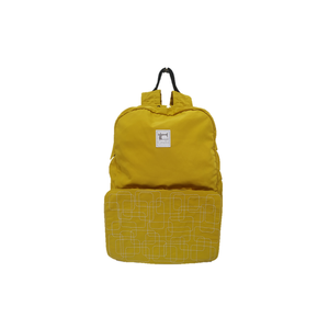 Mochila Escolar de Gran Capacidad, Amarilla, de Poliéster Twill, Personalizable, Plegable, con Bordado, Anti-Robo, Forro 210D, Unisex - Product Image 2