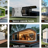 Maison capsule spatiale préfabriquée sur mesure en aluminium et verre, maison modulaire entièrement meublée, bureau habitable pour hôtel, villa