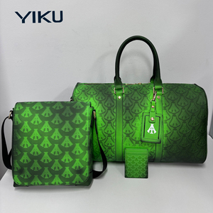 YIKU Logo personalizzato temperatura cambia colore Designer borsone Set borse in <span class=keywords><strong>pelle</strong></span> Pu <span class=keywords><strong>uomo</strong></span> Weekender sport notte borsa da viaggio - Product Image 1