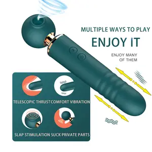 هزازات مثيرة قابلة لإعادة الشحن قوية Av Magic Wand 3in1 ضرب البظر G Spot محفز ألعاب جنسية البظر مصاصة للنساء