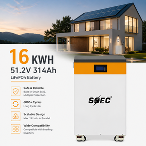 SOEC 16kWh 51.2V 314Ah Battery Pack Home <b>Energy</b> <b>Storage</b> <b>System</b> 6000+ Cycles Deep Cycle LFP Battery With Smart BMS 51.2V 314Ah Ul - Product Image 2