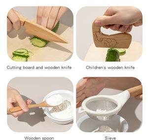 Jeu de rôle en bois jouet 10 pièces Montessori <span class=keywords><strong>cuisine</strong></span> outils enfants <span class=keywords><strong>Simulation</strong></span> <span class=keywords><strong>cuisine</strong></span> coupe jouet - Product Image 5