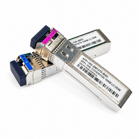 SFP+ 10G BiDi 1270/1330nm 10km LC WDM SFP BiDi Modul Transceiver Serat Tunggal untuk Switch Ethernet Kompatibel dengan Cisco, HW.