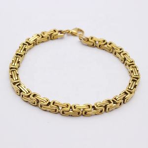 Collar de Joyería Zoryn Personalizable, Acero Inoxidable 316L, Estilo Vintage, Cadena Bizantina Mecánica de Oro de 18K, Pulsera y Collar - Product Image 5