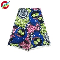 Tissu africain personnalisable imprimé par bloc d'impressions de cire de coton de conception de mode pour le vêtement