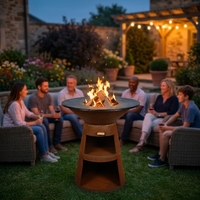 Vente directe usine – Barbecue au charbon de bois 32 pouces robuste avec brasero et pioche à charbon pour jardin, cour et terrasse