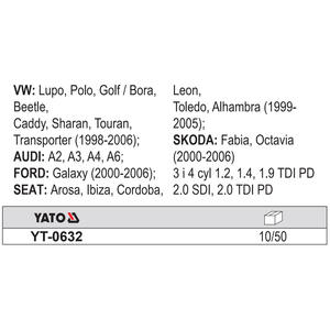 Kit de reparación de correas para reparación de automóviles Yato, 10/50 piezas para modelos Vw Audi Ford Seat Skoda YT-0632 - Product Image 1