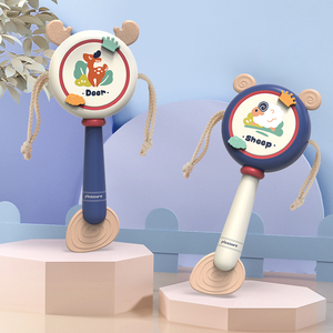 Sonajero grande para bebé, juguete para masticar, tambor de mano, tambor ondulado, juguete educativo, bebé de 1 año - Product Image 4