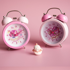 <span class=keywords><strong>Sveglia</strong></span> da Tavolo Meccanica Rotonda <span class=keywords><strong>Rosa</strong></span> Carina, Mini Orologio Ultra-Suono per Studenti delle Scuole Medie - Product Image 4