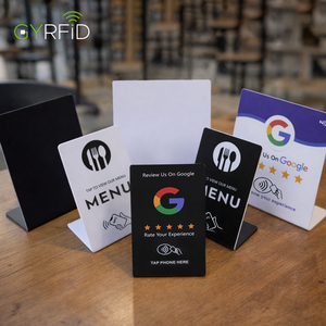 Expositor de Mesa con Código QR y Logotipo Personalizado, Expositor de PVC con NFC para Reseñas de <span class=keywords><strong>Google</strong></span> - Product Image 2