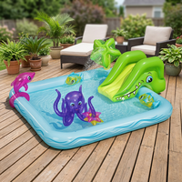 Piscine à balles gonflable PVC pour enfants, motif dinosaure, ananas et pastèque, pour bébé, parc aquatique extérieur, fontaine de piscine à domicile