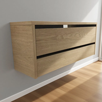 Armoire murale en noyer noir avec gestion des câbles pour meubles de maison