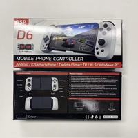 Manette de jeu sans fil D6 BT avec support de téléphone pour PC pour Switch IOS/Android