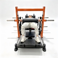 Máquina Ajustable para Empujes de Cadera, Entrenador de Glúteos, Equipo de Fitness Comercial, Máquina de Entrenamiento de Cadera con Carga de Placas