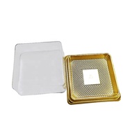 Emballage de gâteau jetable plateau Blister de gâteau de lune carré en plastique