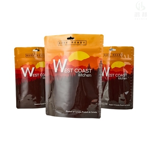 Kunden spezifisch bedruckter Druckverschluss-Mylar-Beutel Kraftpapier-Steh beutel in braun-weiß bedruckten Designs für Teebonbon-Keks-Lebensmittel verpackungen - Product Image 3