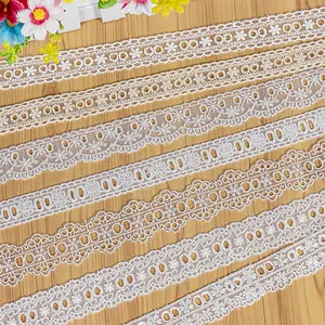 Wholesale Fashion Gauze Flower Embroidery Perforate Lace Elegant Delicate Wedding Lace