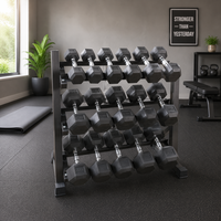 Support de rangement pour haltères à 3 niveaux, équipement de fitness pour l'entraînement musculaire